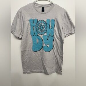 NWOT T-Shirt with Blue 'Howdy' Graphic